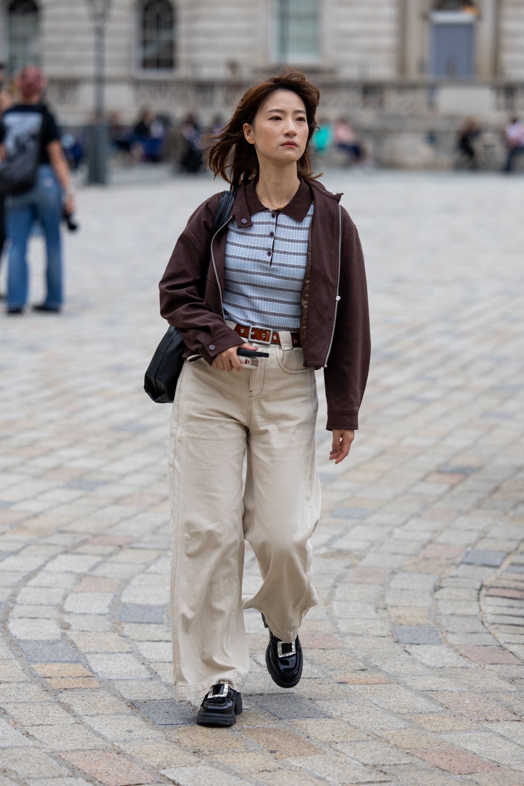 Guests wore the striped shirt trend at London Fashion Week 2026