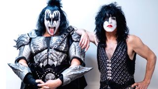 Gene Simmons and Paul Stanley backstage on tour