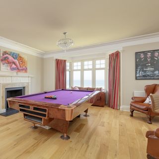 games room with pool board
