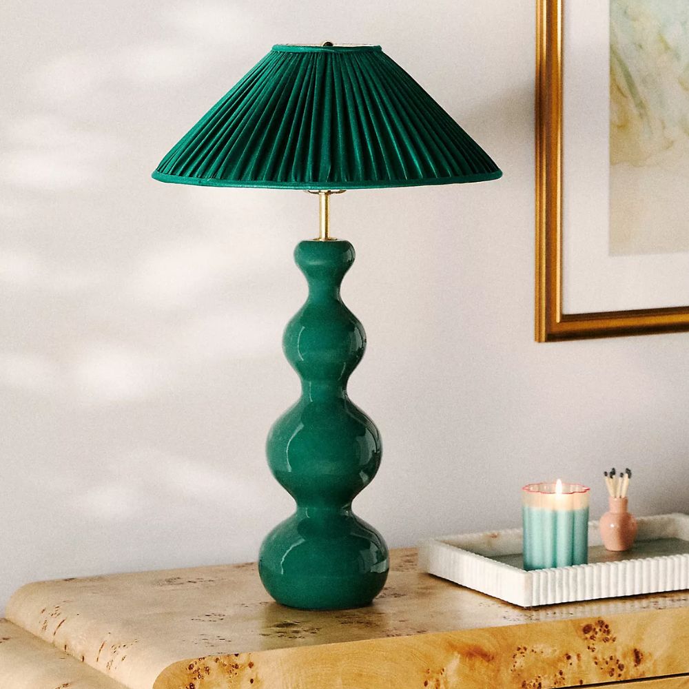 green table lamp