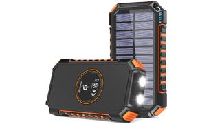 Product shot of Hiluckey Wireless Solar Charger, one of the best solar chargers