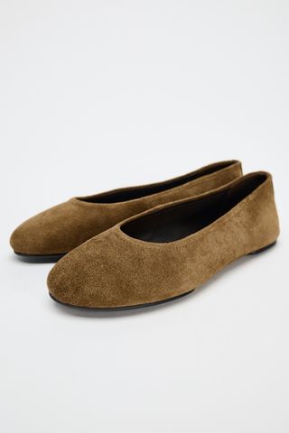 Suede Ballet Flats