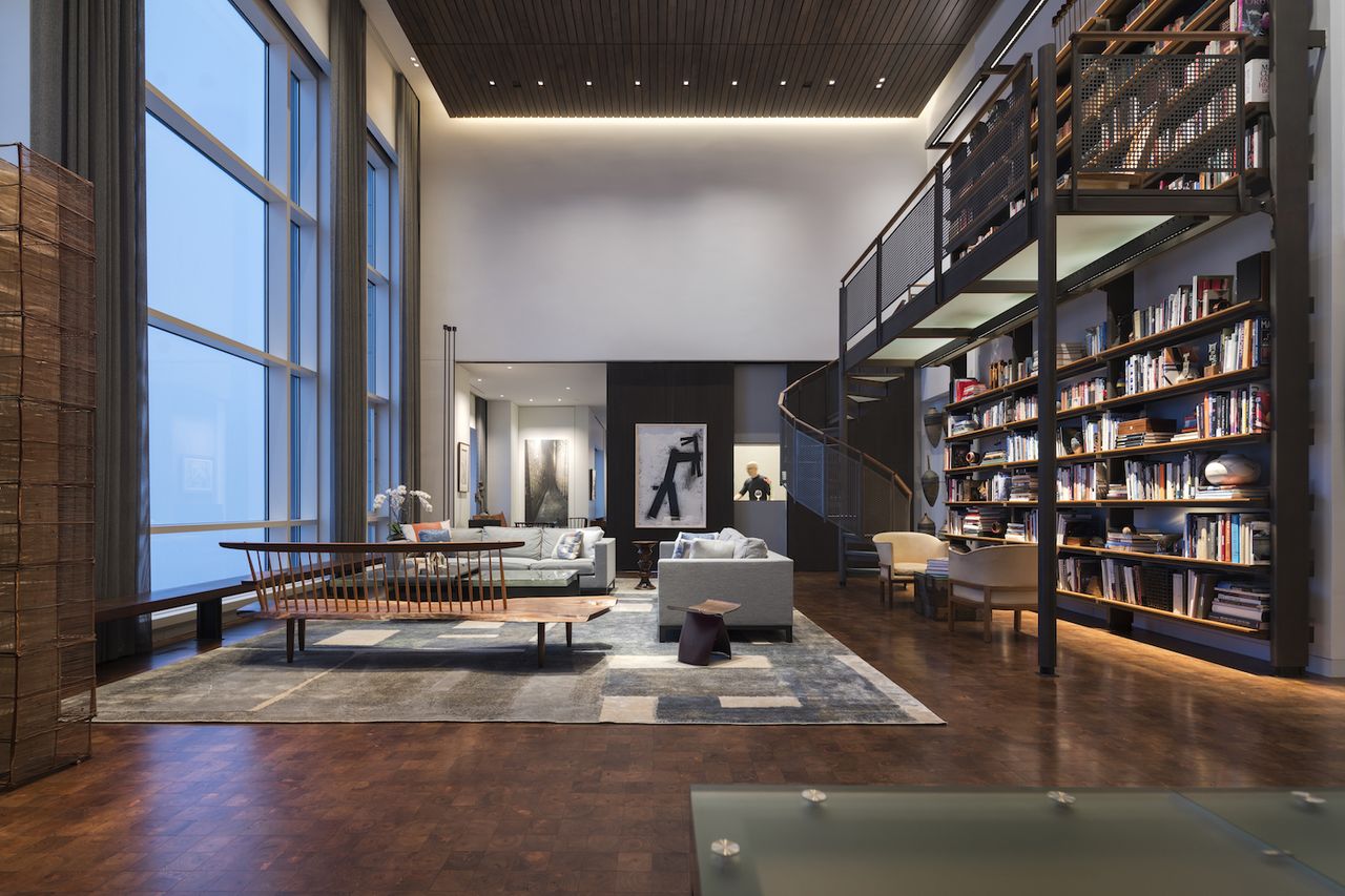 This industrial-inspired penthouse loft boasts chic interiors and ...