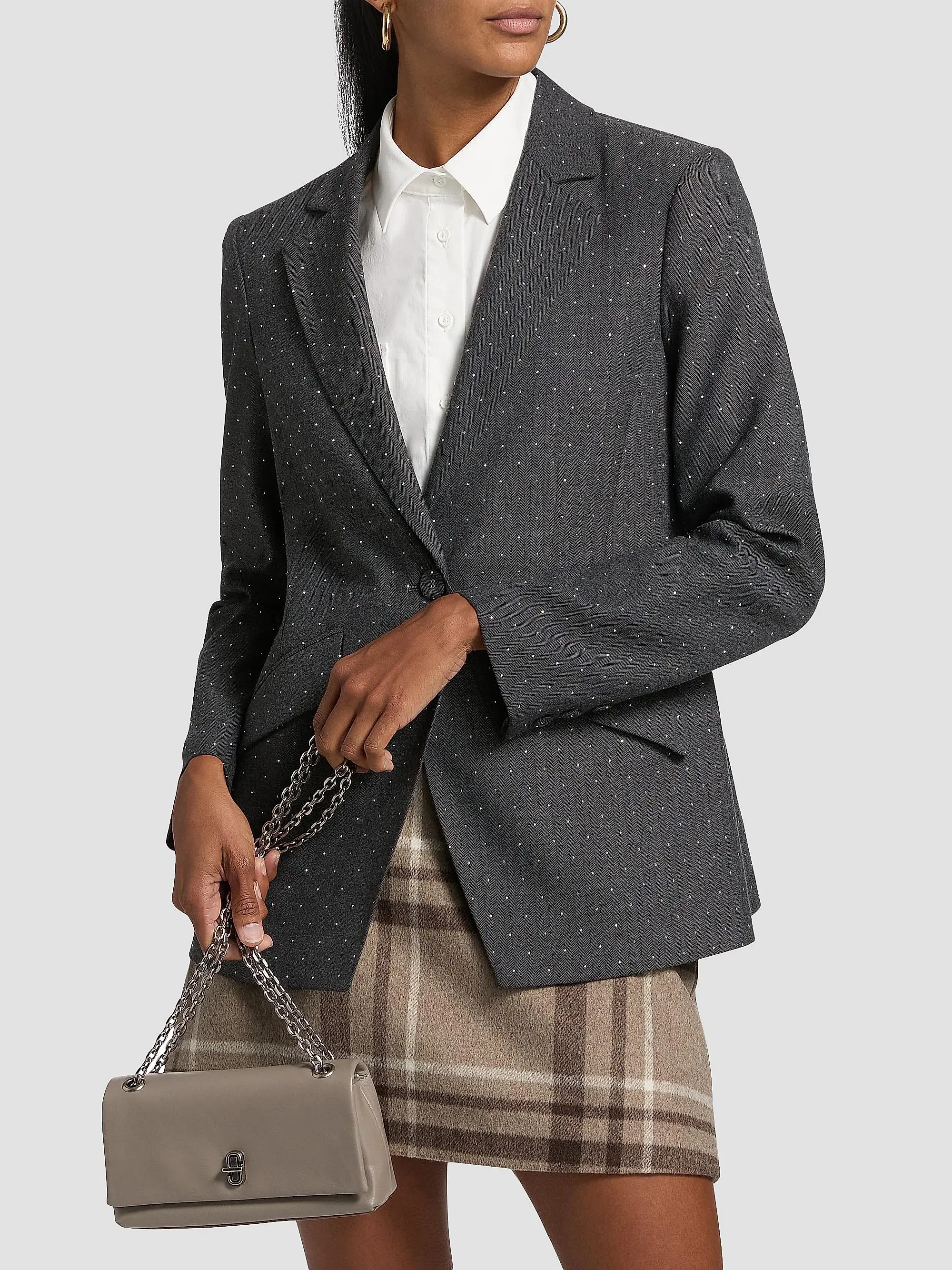 The Shaped Dotted Blazer