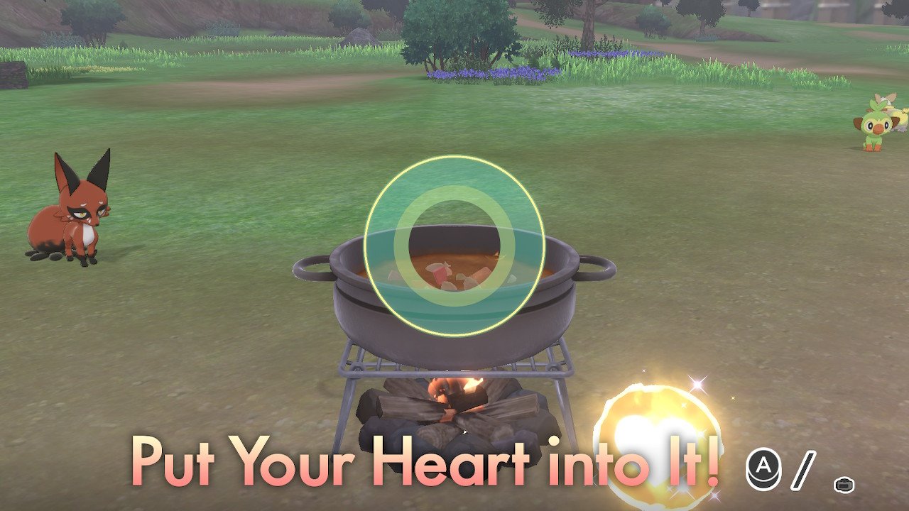 Press the a button to put your heart into it.