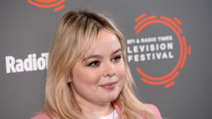 LONDON, ENGLAND - APRIL 14: Nicola Coughlan attends the "Derry Girls" photocall during the BFI & Radio Times Television Festival 2019 at BFI Southbank on April 14, 2019 in London, England. (Photo by Jeff Spicer/Getty Images)