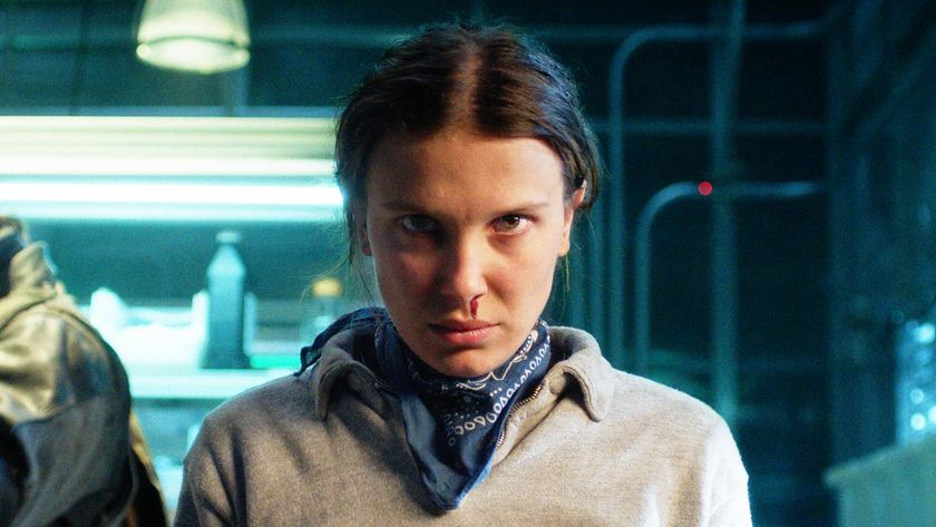 David Harbour as Jim Hopper and Millie Bobby Brown as Eleven in &quot;Stranger Things&quot; season 5 on Netflix