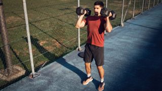 Neutral-grip shoulder press