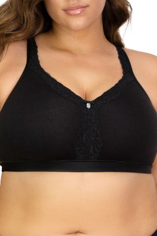 Lace Trim Wireless Bra Curvy Couture