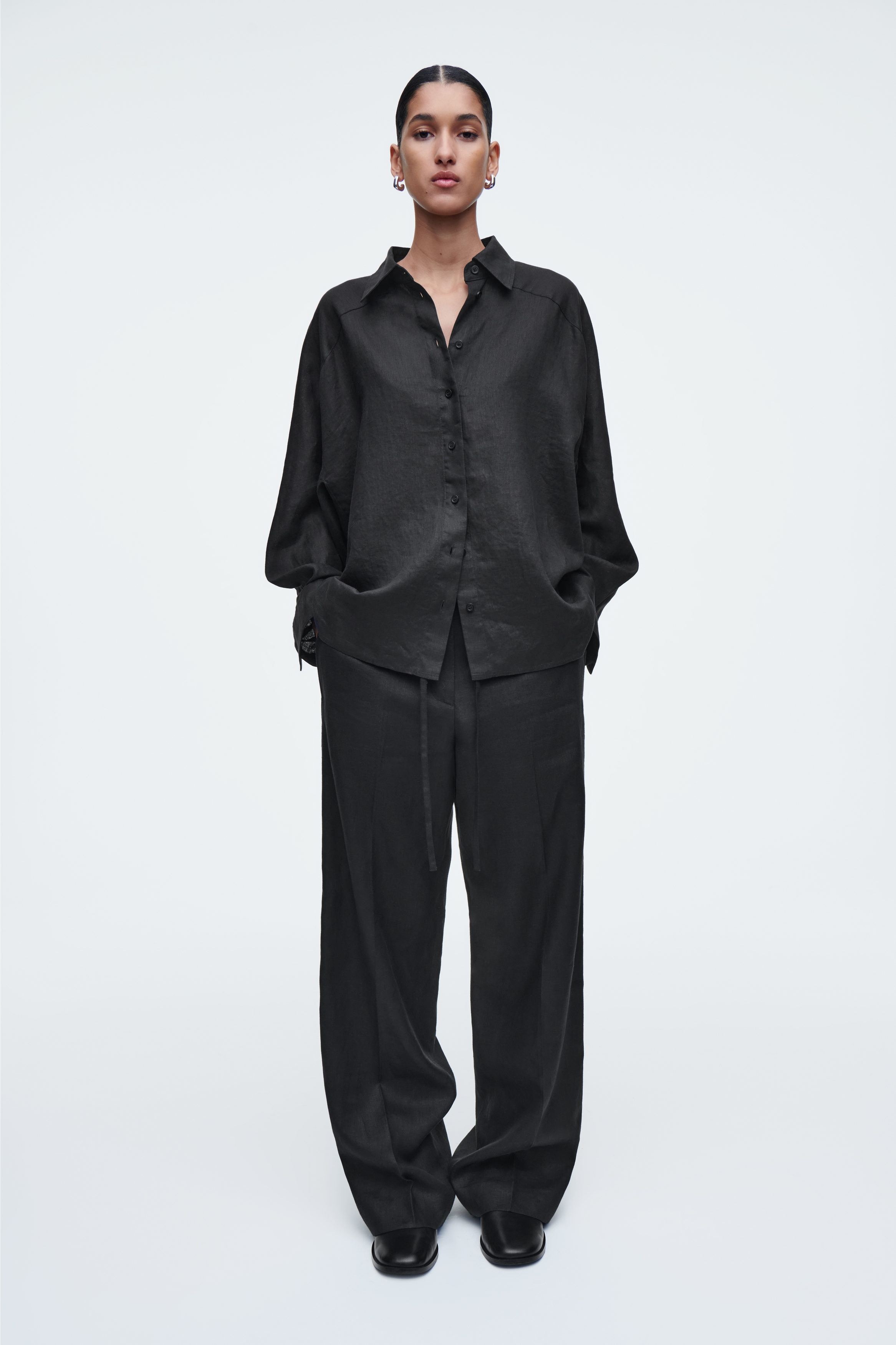 Linen Drawstring Trousers