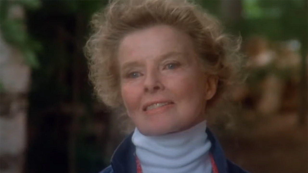 Katharine Hepburn in the trailer for On Golden Pond.