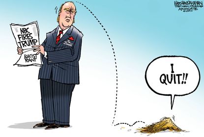 Political cartoon U.S. Donald Trump NBC
