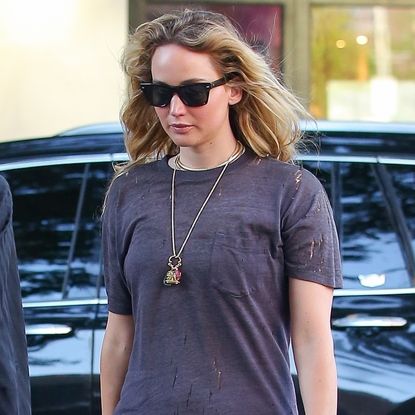 Jennifer Lawrence pulled off the skirt over pants trend in NYC
