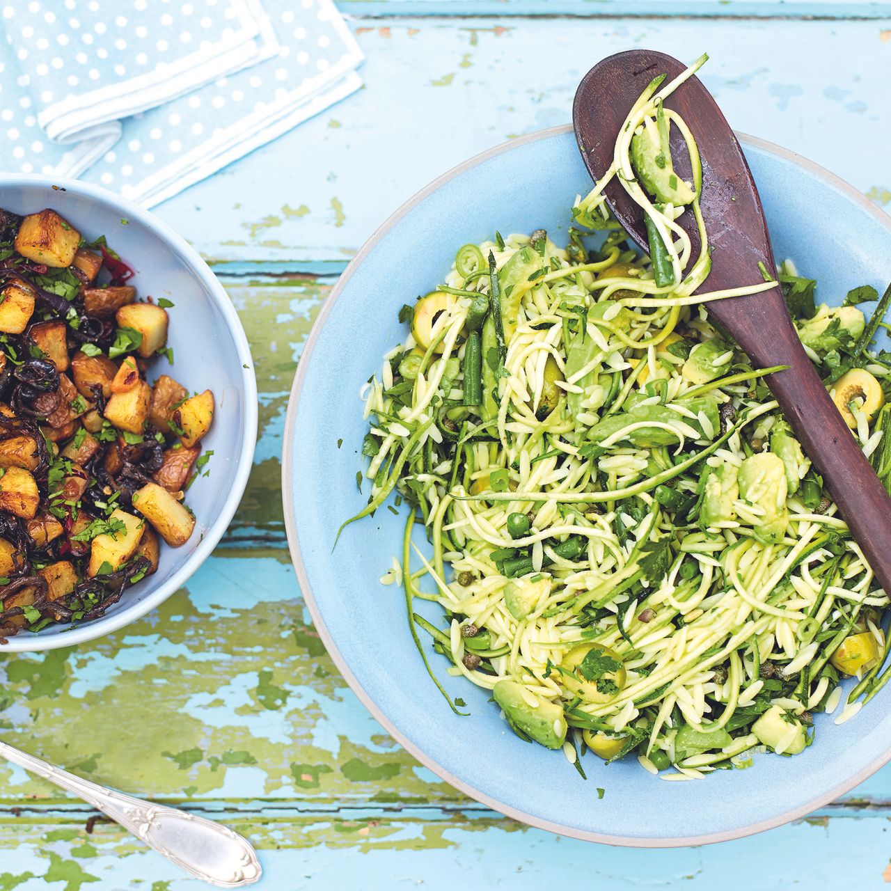 Green pasta salad