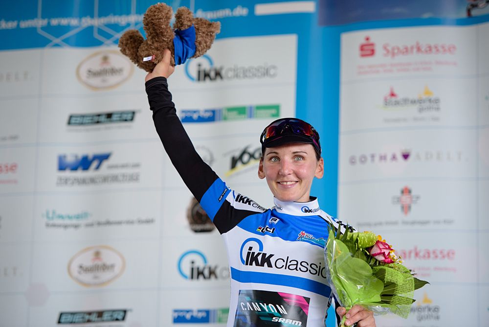Lisa Brennauer (CANYON//SRAM Racing) continues to lead the best German classification at Th&uuml;ringen Rundfarht 2016 - Stage 6