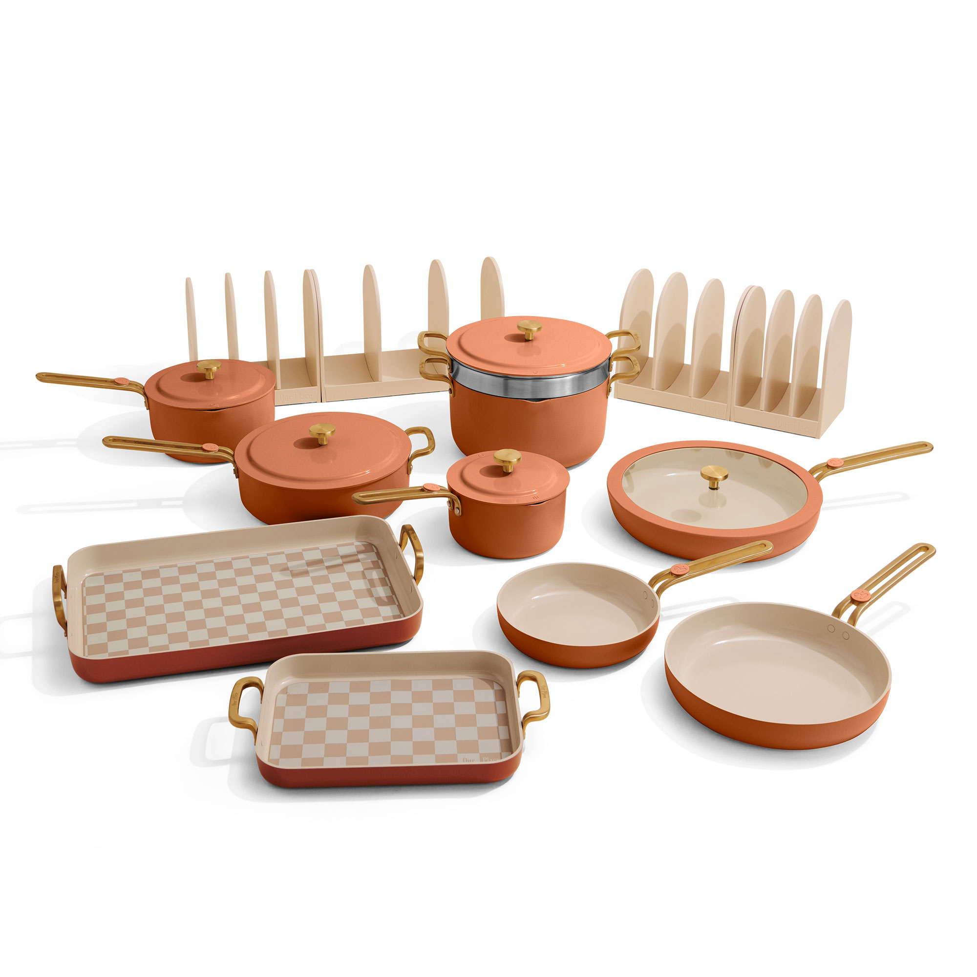 Essentials Cookware and Bakeware set in Terracotta