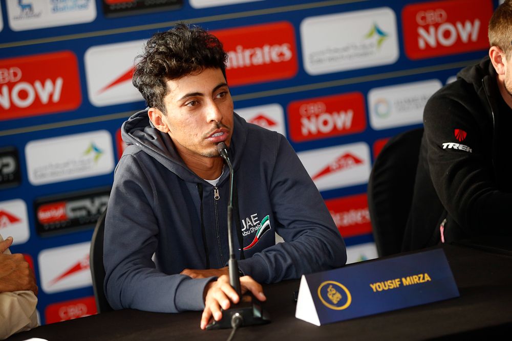 Yousif Mirza (UAE - UAE Abu Dhabi) at the Dubai Tour press conference