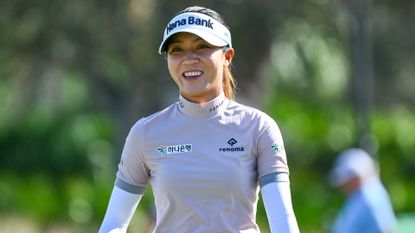  Lydia Ko of New Zealand on the practice putting green during the second round of the Grant Thornton Invitational at Tiburon Golf Club on December 9, 2023 