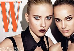 Scarlett Johansson and Natalie Portman on the cover of W magazine