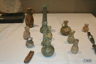 Examples of glasswork looted or stolen in Egypt.