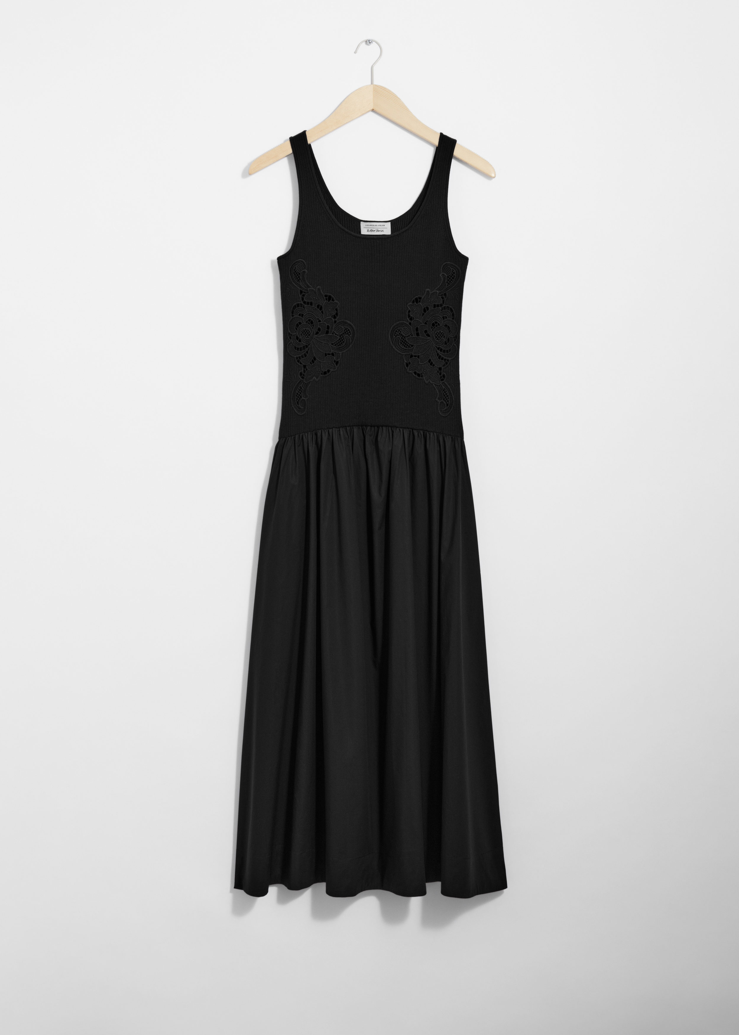 Embroidered Tank Midi Dress