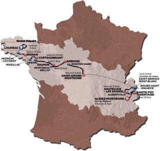 The mountainous 2017 Tour de l'Avenir route
