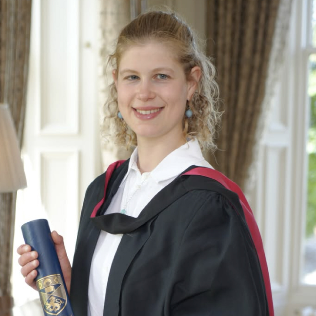Lady Louise Windsor in her graduation gown
