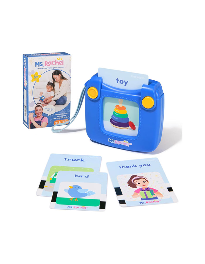 Ms. Rachel Official First Words Talking Flash Cards With Electronic Reader, 100 Words, Educational Toys &amp;amp; Toddler Toys for Girls &amp;amp; Boys Ages 1-2+