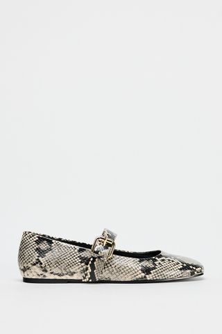 Ballet Flats With Animal Print