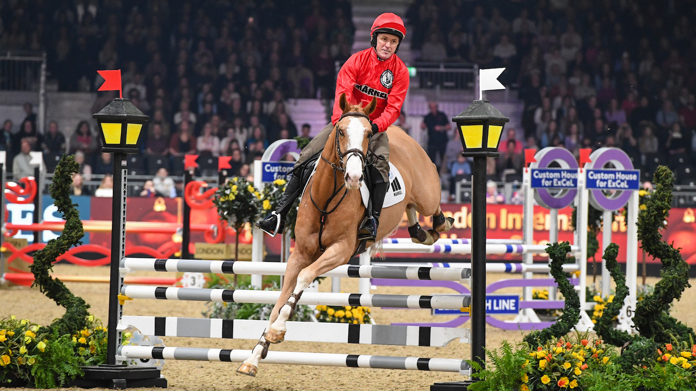 AP McCoy pictured in the Markel Jockeys Jumping at London International Horse Show in 2022.