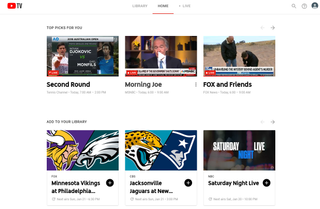 Channels on Youtube TV's home screen