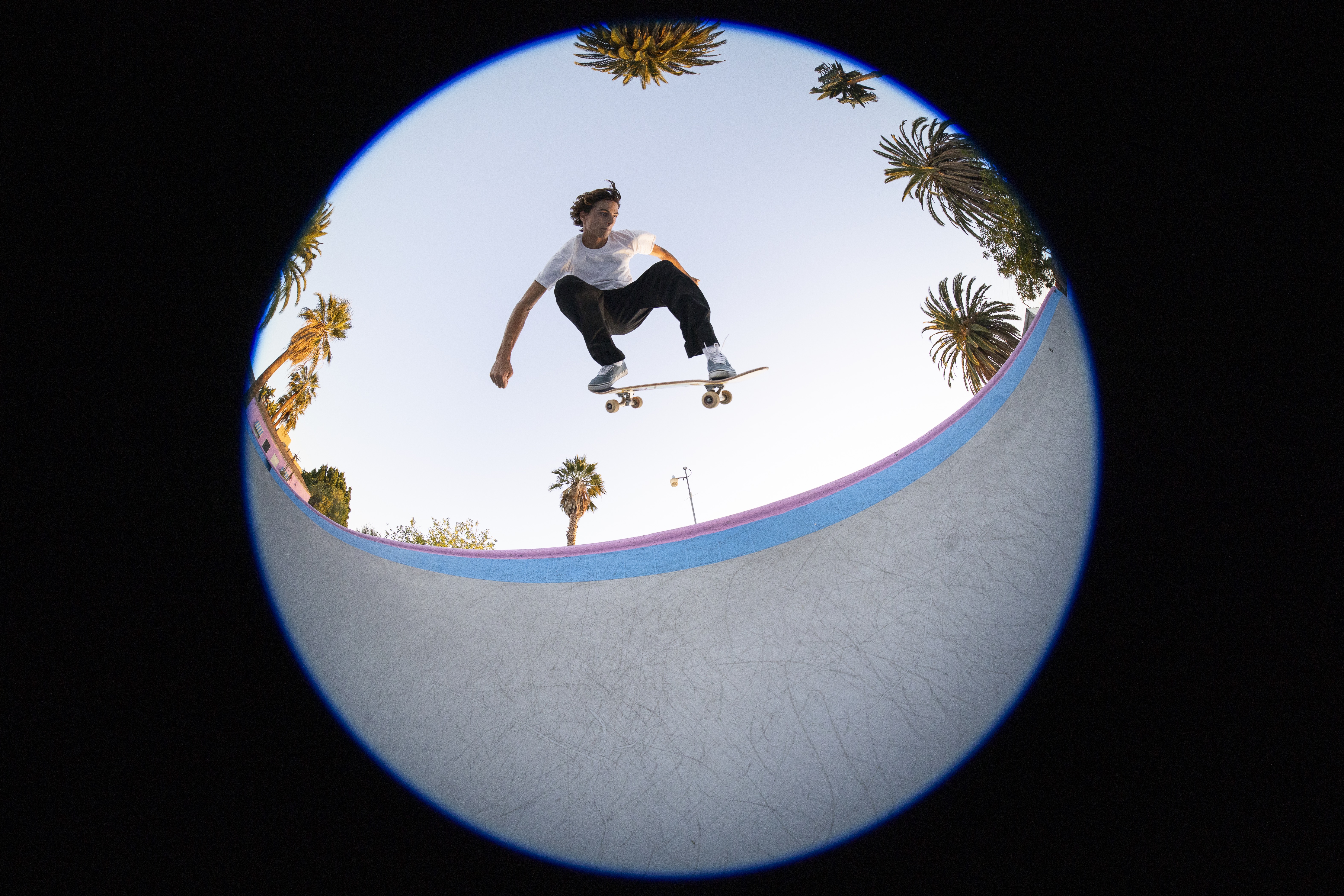 Sample images of skateboarders photographed with the new Canon RF 7-14mm f/2.8-3.5 L Fisheye  STM