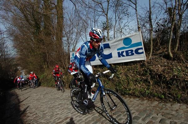 George Hincapie is always a threat on the cobbles.