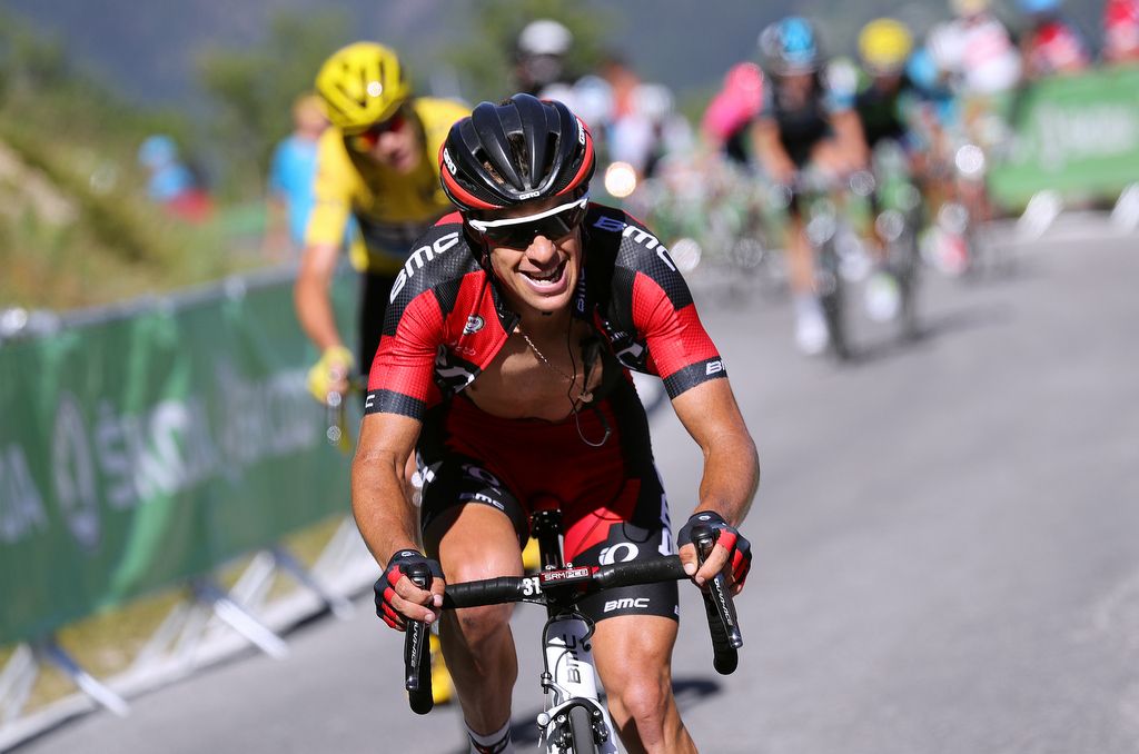 Richie Porte (BMC) riding away from the GC group