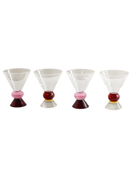 Ghia Totem Glass Cups, Set of Four