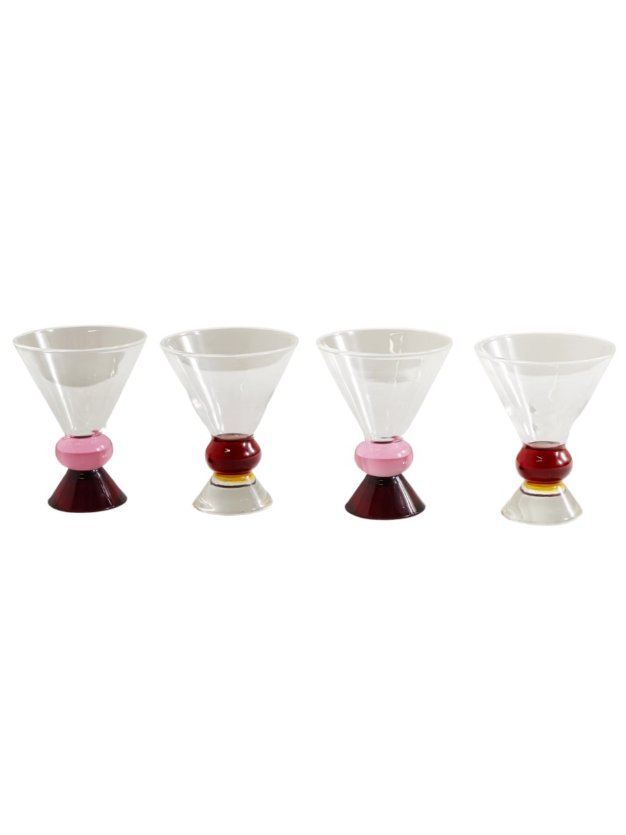 Ghia Totem Glass Cups, Set of Four
