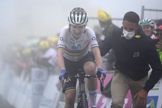 Annemiek van Vleuten on the Col du Tourmalet at the Tour de France Femmes
