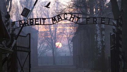Auschwitz gates Holocaust