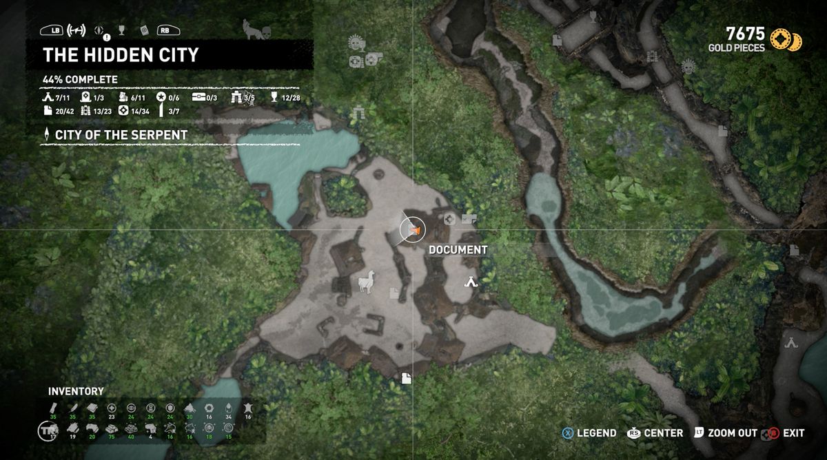 Peruvian Jungle relic, mural, and document locations Complete Shadow