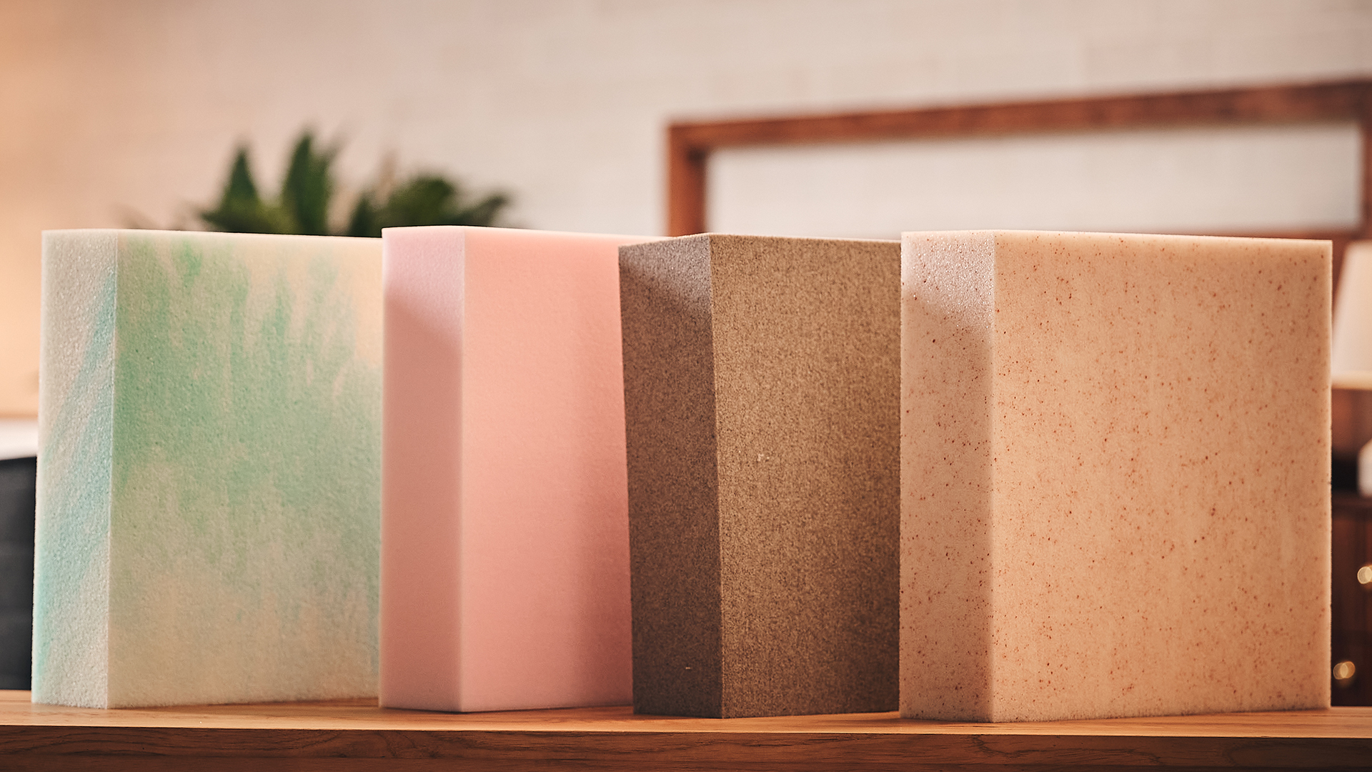 This image shows four blocks consisting of different types of memory, stacked in a row