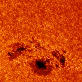 March 20 Solar Flare Sunspot Detail