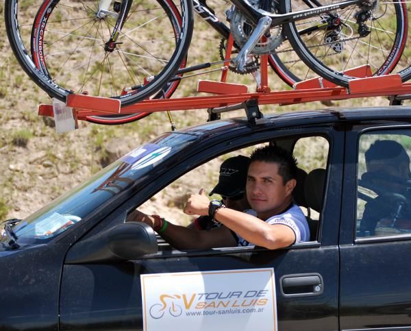 The Colombian team car
