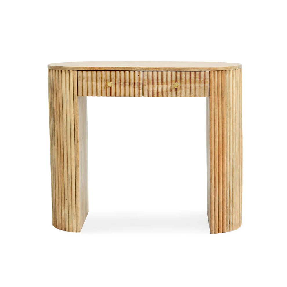 DUSK, Finley Mango Wood Dressing Table Console - Natural