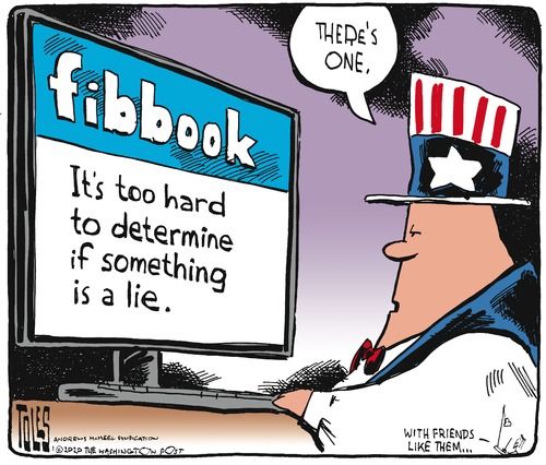 Editorial Cartoon U.S. Facebook ad lies