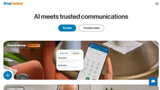Website screenshot for RingCentral