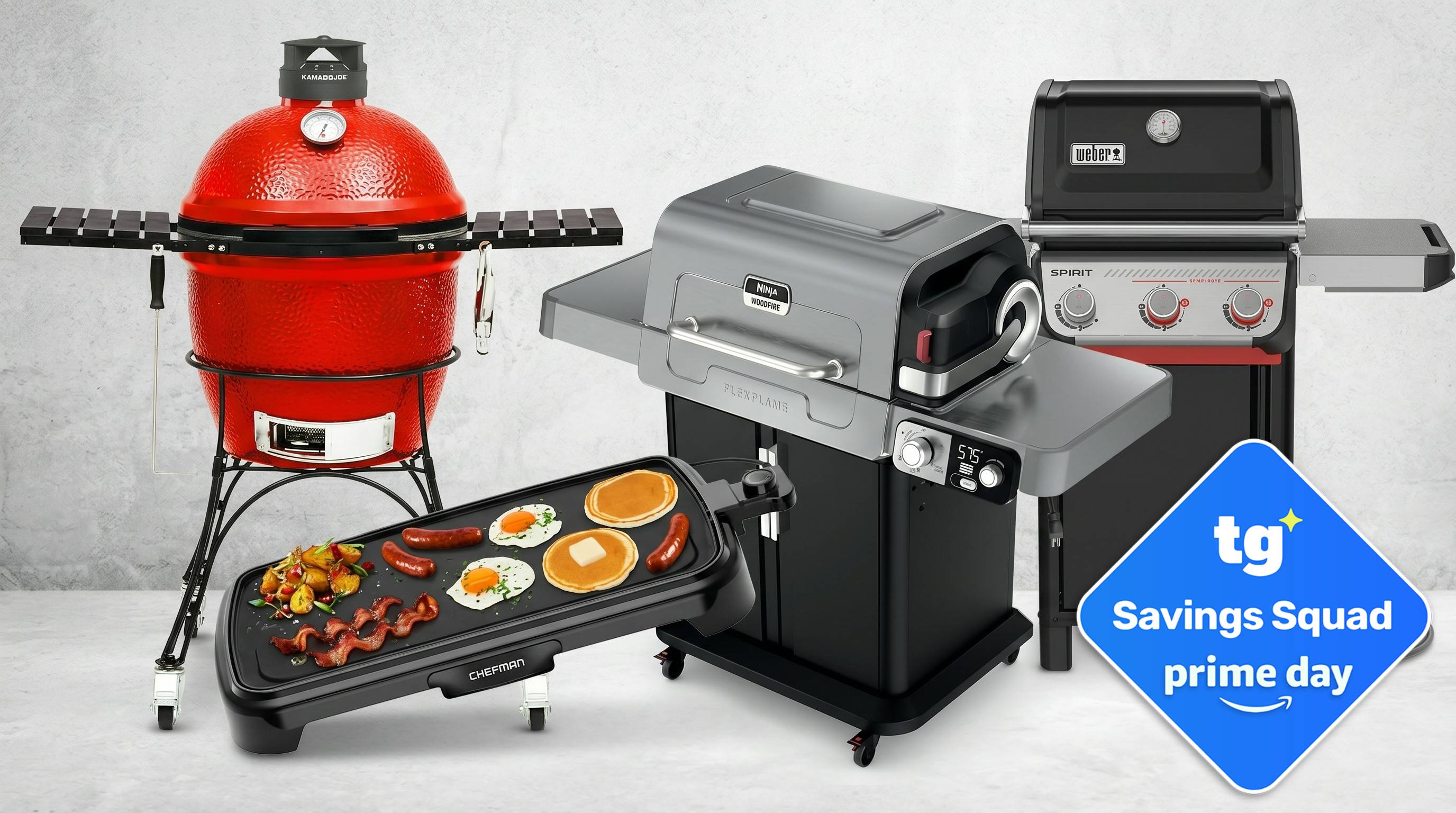 Grills from Kamado Joe, Ninja, Weber, Chefman