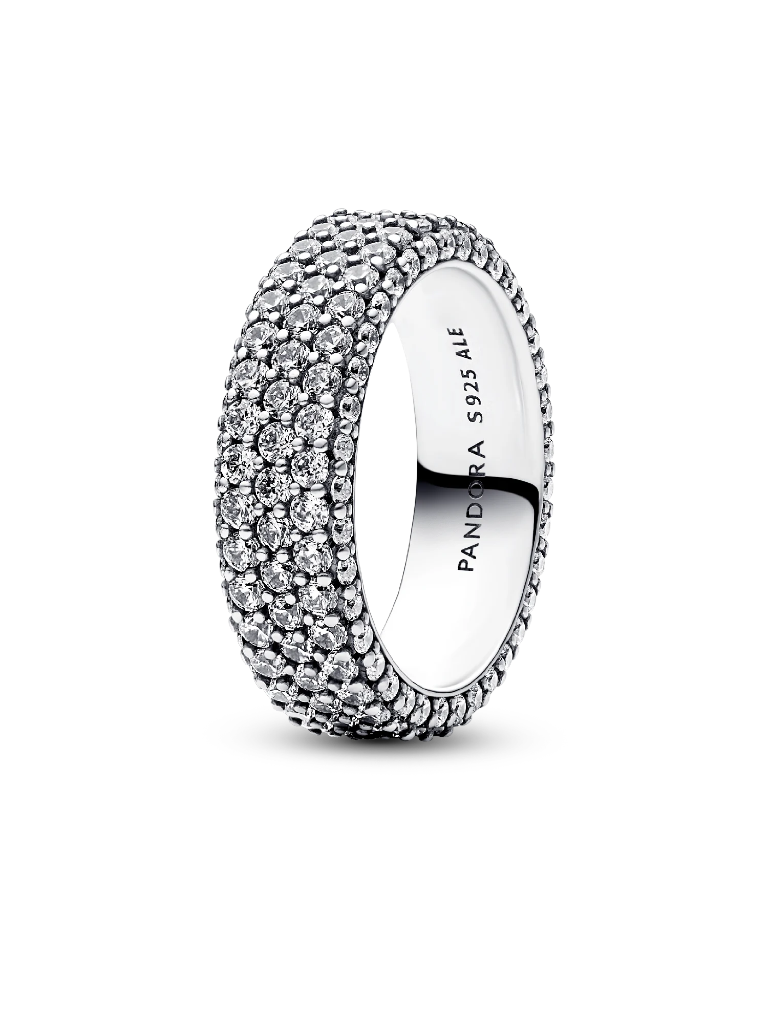 Pandora Timeless Pav&amp;eacute; Triple-Row Ring