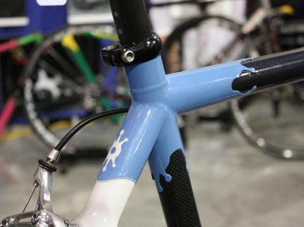 Sparkling blue paint coats the cleanly welded seat cluster.