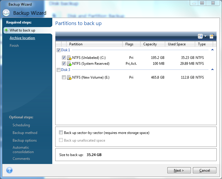 acronis true image 2010 incremental backup