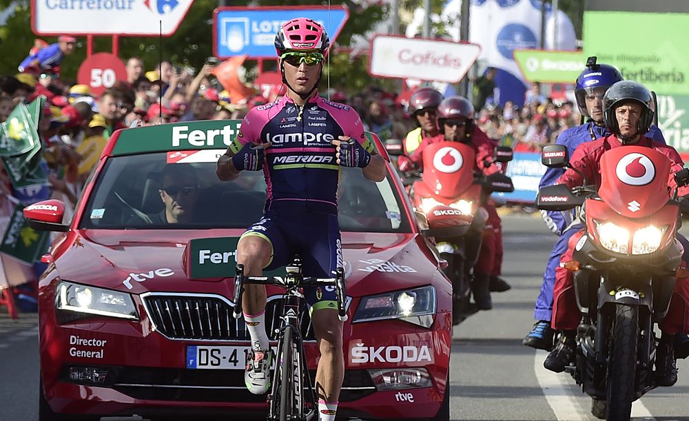 Valerio Conti (Lampre-Merida) wins stage 13 of the Vuelta a Espana